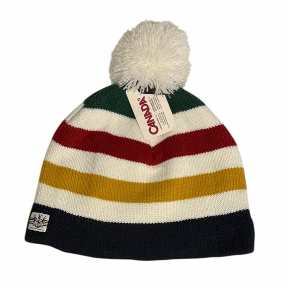 NWT HBC Stripes Knit Toque With Pom Pom - Picture 6 of 12